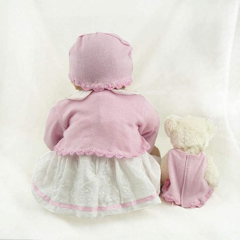 ZIYIUI 22 Zoll 55 cm Lebensecht Reborn Puppe Mädchen Weiche Vinyl Silikon Handgemacht Reborn Babypup