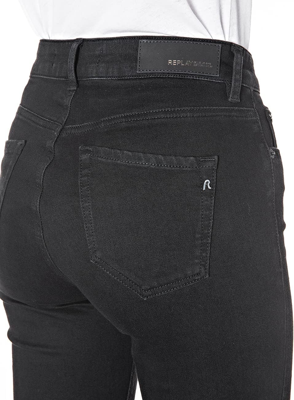 Replay Damen Florie Jeans 26W / 28L Schwarz (098 Black), 26W / 28L Schwarz (098 Black)