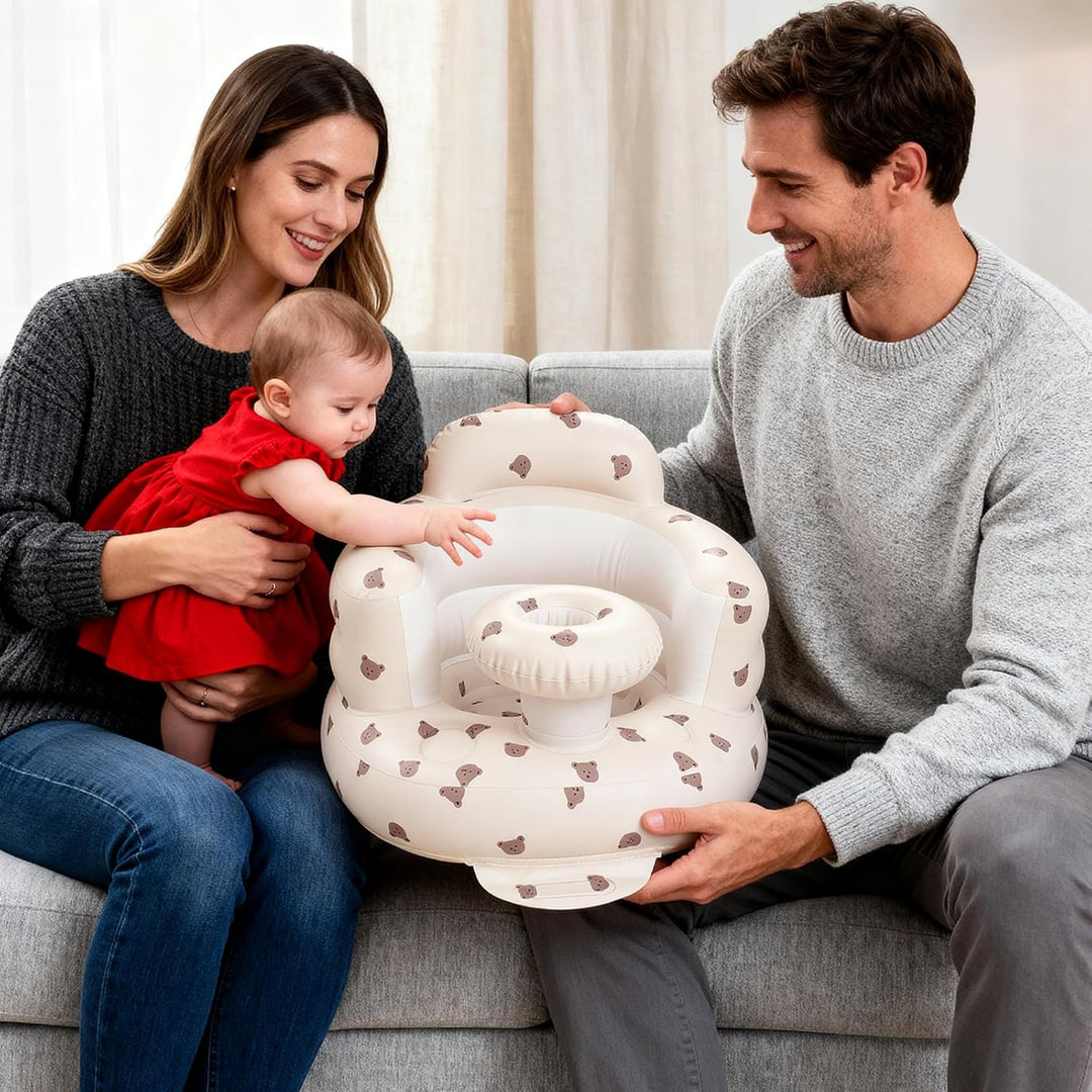 Arscniek Aufblasbare Babyschale für Säuglinge zum Sitzen, Baby Sit Up Stuhl für Babys ab 3 Monaten m