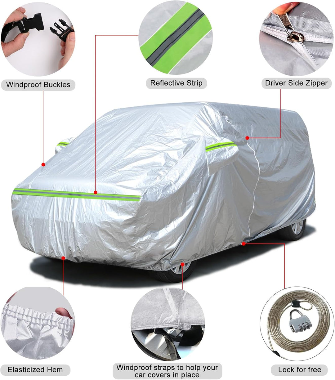 Autoabdeckung Vollgarage Abdeckplane Auto Kombipassend für VW T5 T6, Atmungsaktiv Autoabdeckung Gros