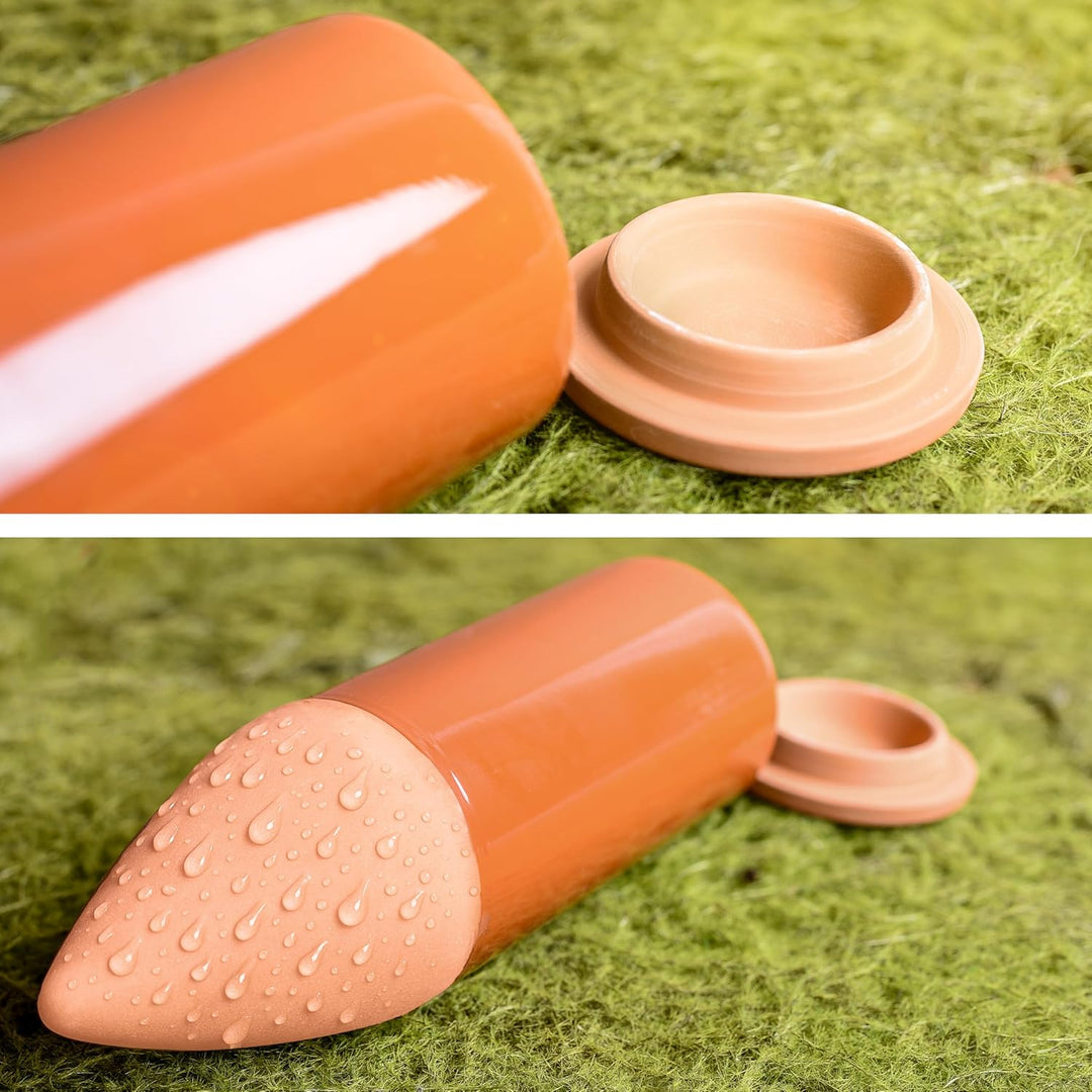 Terracotta Bewässerungshilfe handgefertigt | Giesshilfe modern | Pflanzenbewässerung ohne Strom (3 x