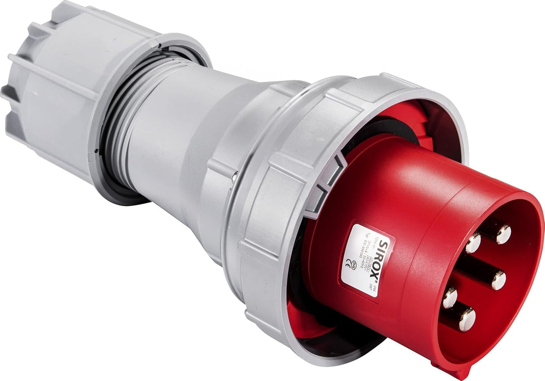 Sirox 830.356 CEE-Stecker IP 67, 5-polig, 400 V, 6 h Stromstärke 63 A, vernickelte Kontakte ja, Pilo