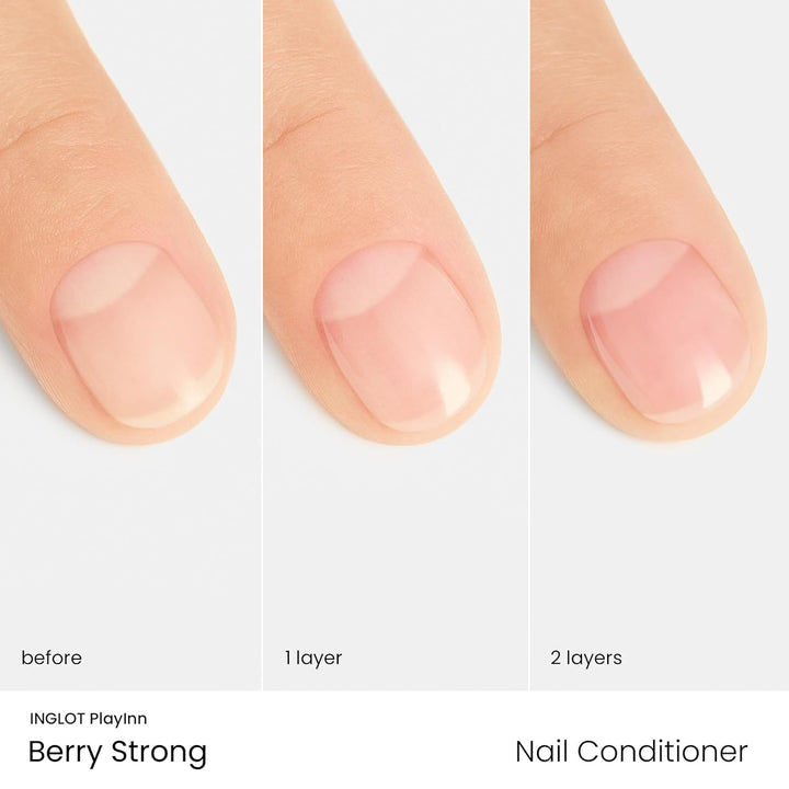 INGLOT PLAYINN Berry Strong Nail Conditioner - Nagelpflege | Stärkt, spendet Feuchtigkeit und regene