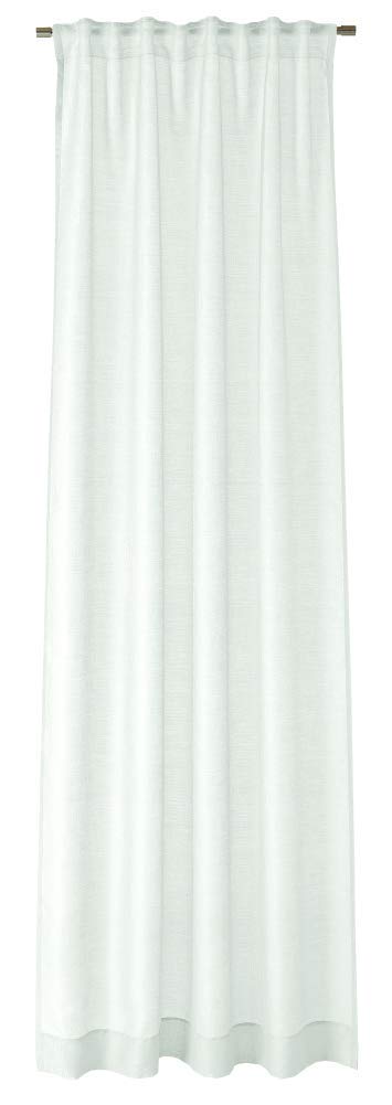 Joop! Living Vorhang mit verdecktem Schlaufenband Ornament Allover Farbe Weiss Grösse 130x250cm halb