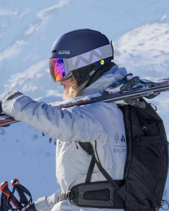 OutdoorMaster MIPS Skihelm, Snowboardhelm für Herren und Damen, Snowboard Helm mit Ventilationssyste