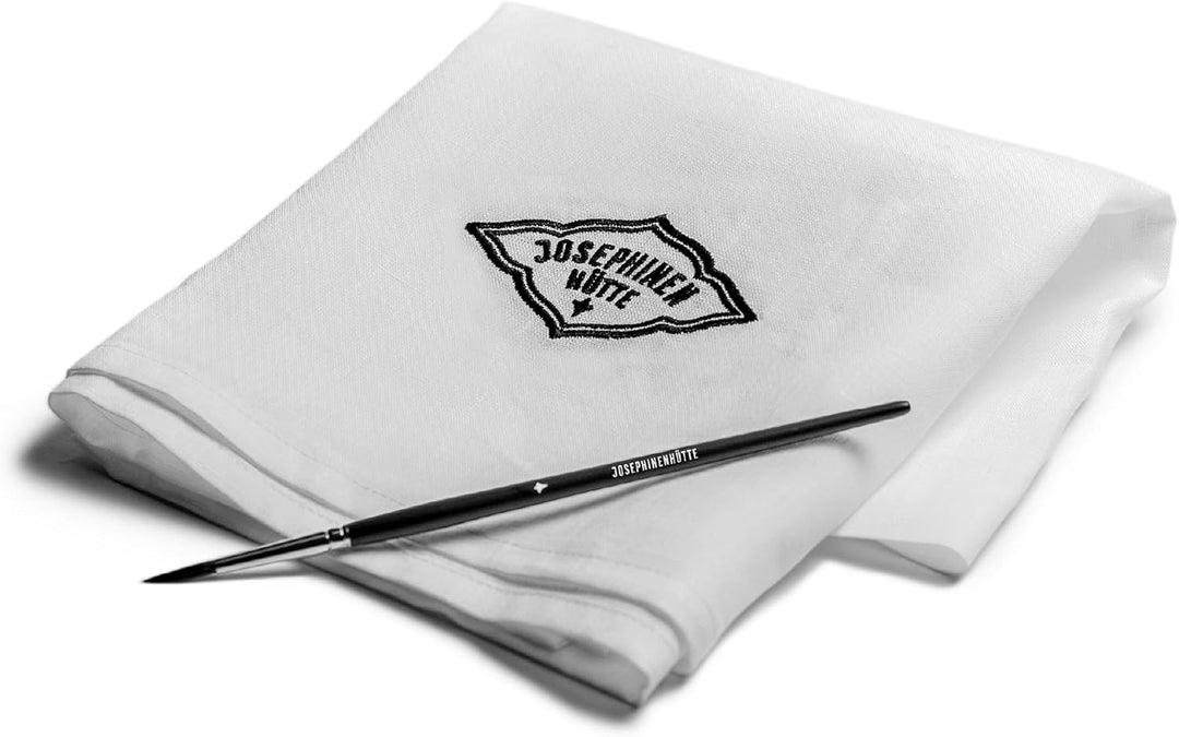 Josephinenhütte Pflegeset (Leinentuch und Pinsel)