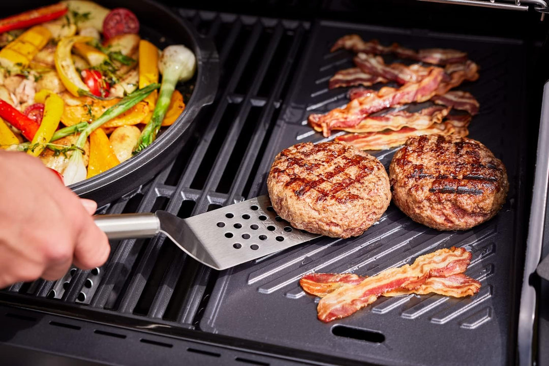 RÖSLE VIDERO, Hochwertige Grillplatte aus Gusseisen für Fleisch und kleine Grillstücke, Grillbrandin