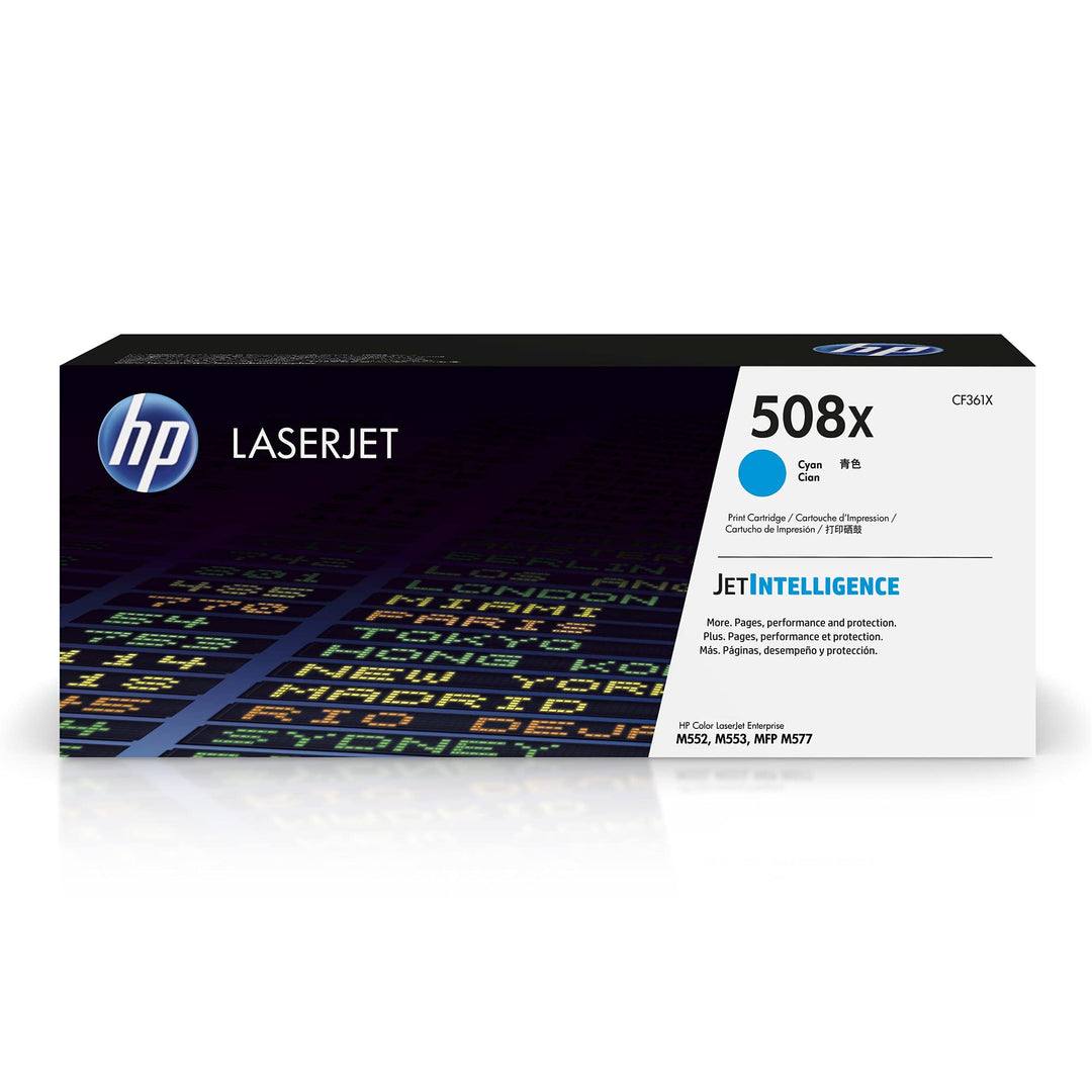 HP 508X (CF361X) Blau Original Toner mit hoher Reichweite für HP Color Laserjet Enterprise M552dn, M