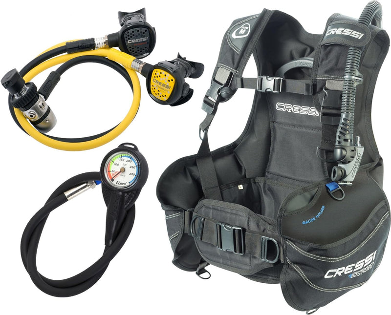 Cressi Tauch Start Scuba Diving Set - Cressi: Italian Quality Since 1946 DIN XS, DIN XS