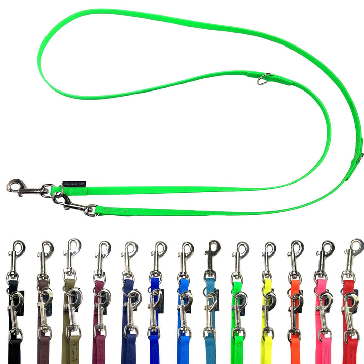 Biothane Hundeleine kleine Hunde/grosse Hunde verstellbar 2m / 2,40m / 2,80m / 3,50m / 5m SILBERNER