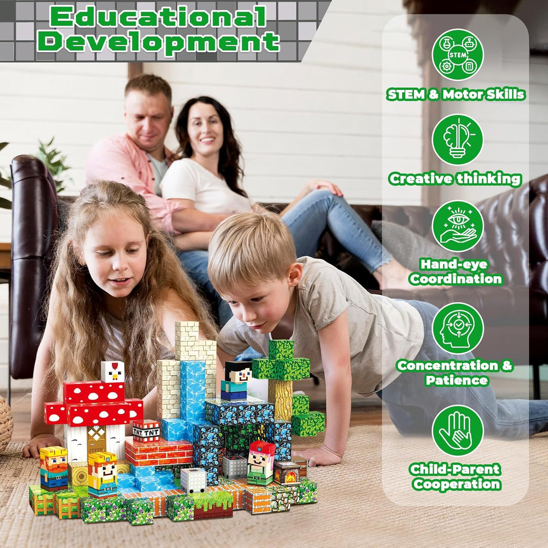 Annexfun Magnetische Bausteine 200 Teile - Ein aufregendes Untergrundabenteuer und eine Schatzsuche,