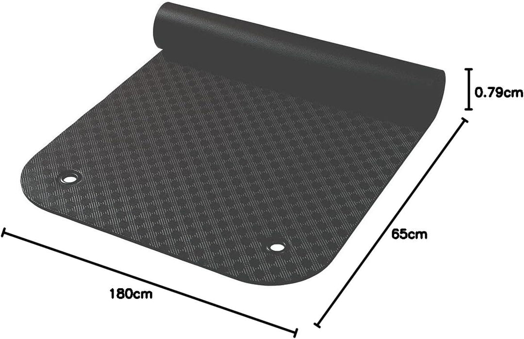 Friedola® Gymnastikmatte "Uni" mit Ösen 180 x 65 cm (SCHWARZ)