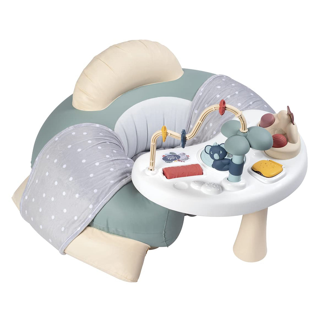 Smoby Toys - Little Smoby Babysitz mit Spieltisch - aufblasbarer Rundsitz mit Rücken- und Armlehne,
