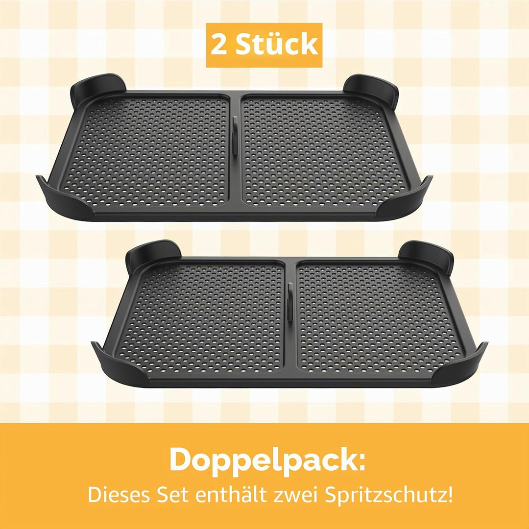 Gachiwar 2 Stück Silikon-Spritzschutz für Heissluftfritteusen, kompatibel mit Ninja Foodi MAX Dual Z