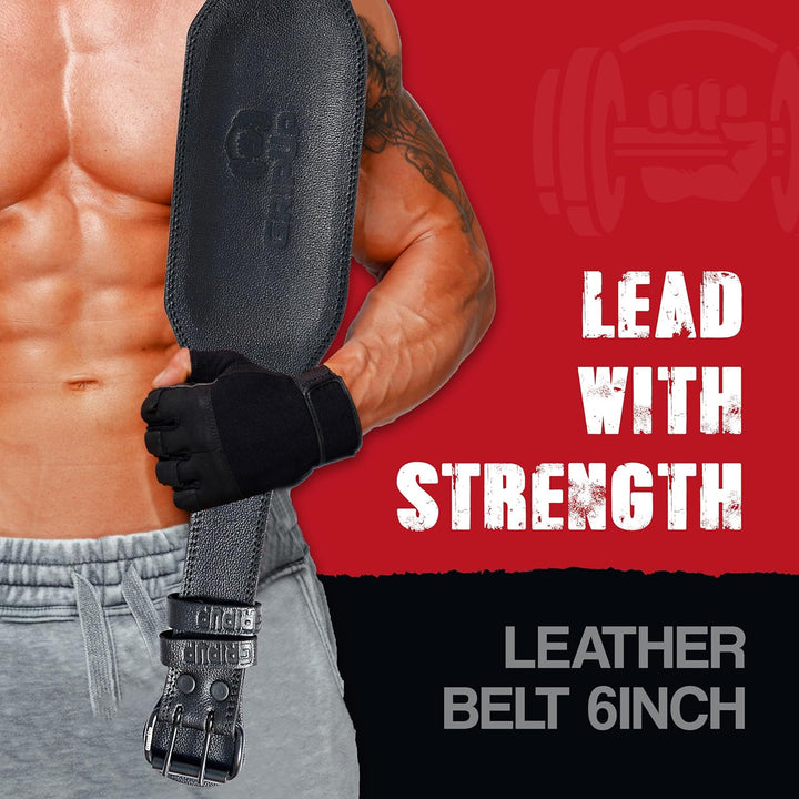 Gewichthebergürtel Fitness 4” &amp; 6” – Verstellbarer Trainingsgürtel mit starker Schnalle, Powerliftin