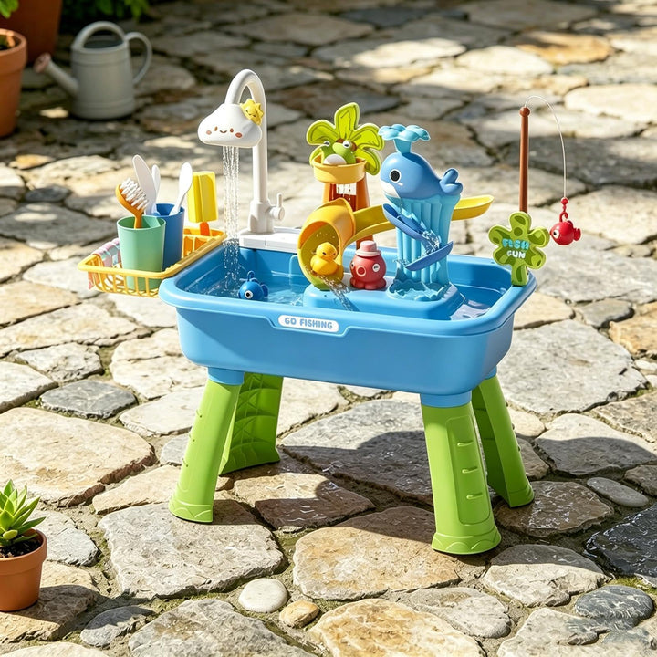 Wassertisch Mit Fliessendem Wasser - Elektrisches Aktivitätsspielzeug | Angelspiel &amp; Wolke Wasserhah