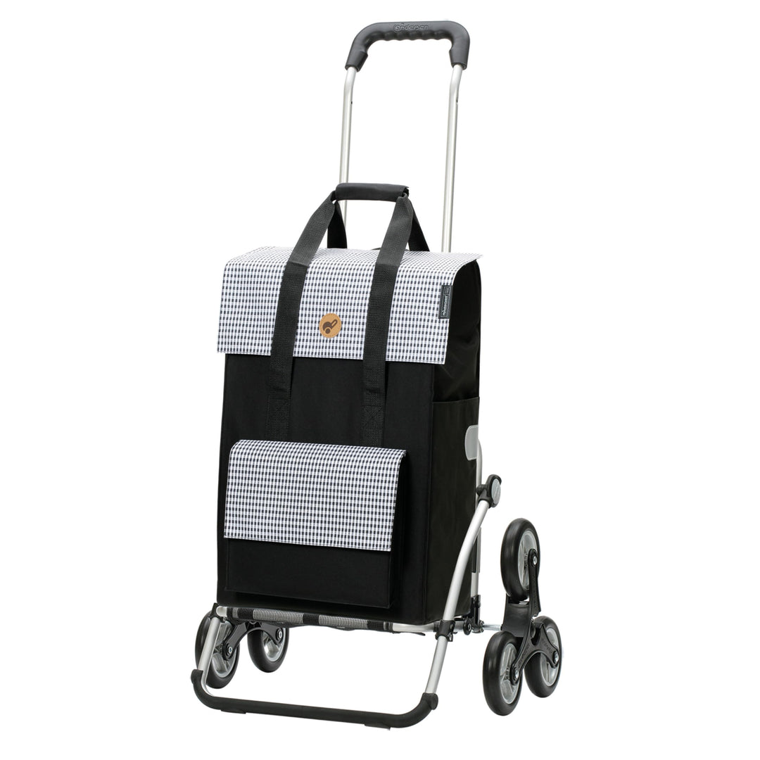 Andersen Shopper Royal Treppensteiger und 54 Liter Tasche Milla schwarz Schwarz. Aluminium, Schwarz.