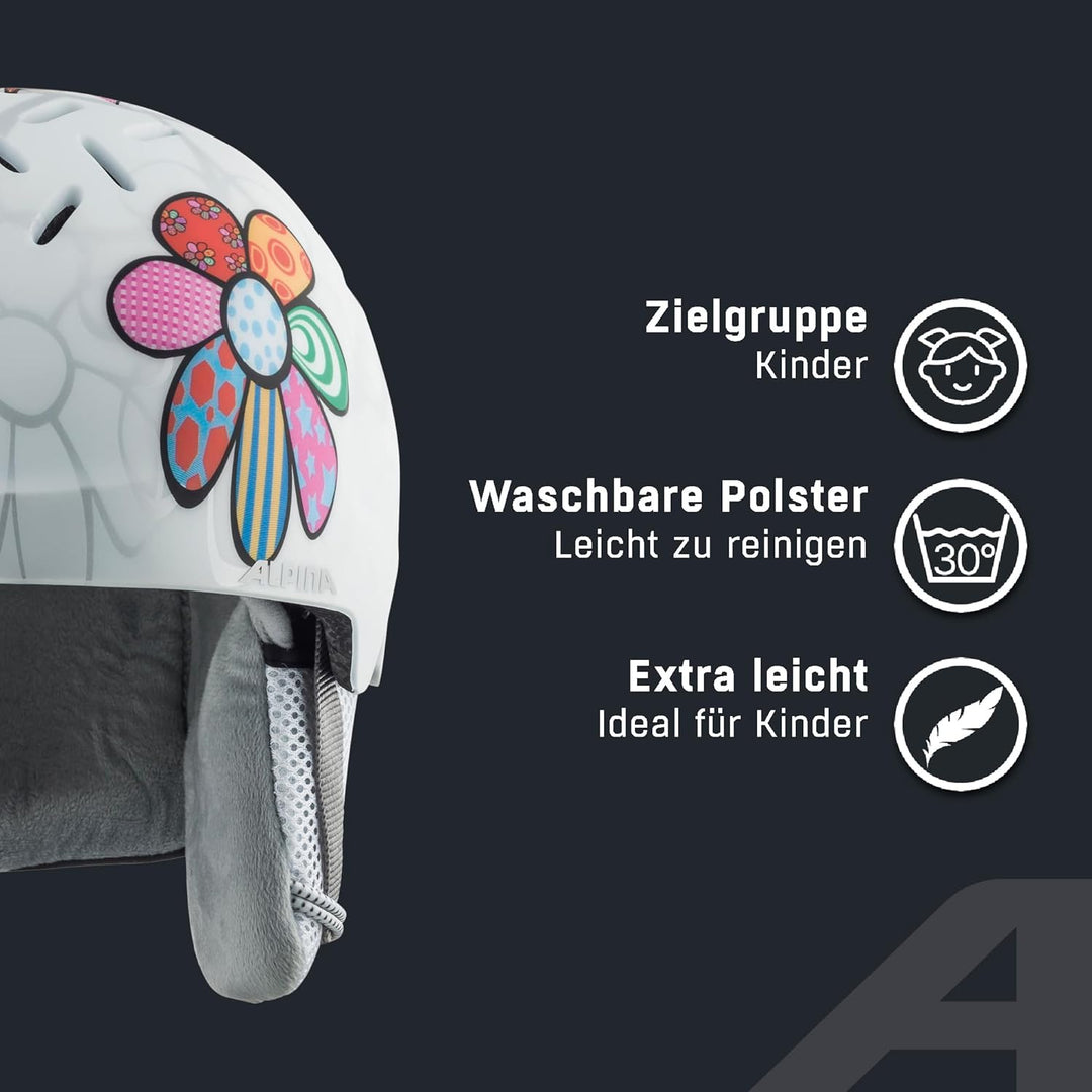 ALPINA PIZI - Sicherer, Leichter & Stossabsorbierender Skihelm Mit Abnehmbaren Ohrenpolstern Für Kin