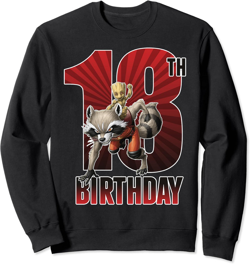 Marvel Guardians Of The Galaxy Rocket & Groot 18th Birthday Sweatshirt
