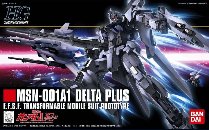 Bandai Hobby BAN164265 Delta Plus 1/144 Hguc Modellbausatz Gundam Plastikmodellbausatz, farblos, Sma