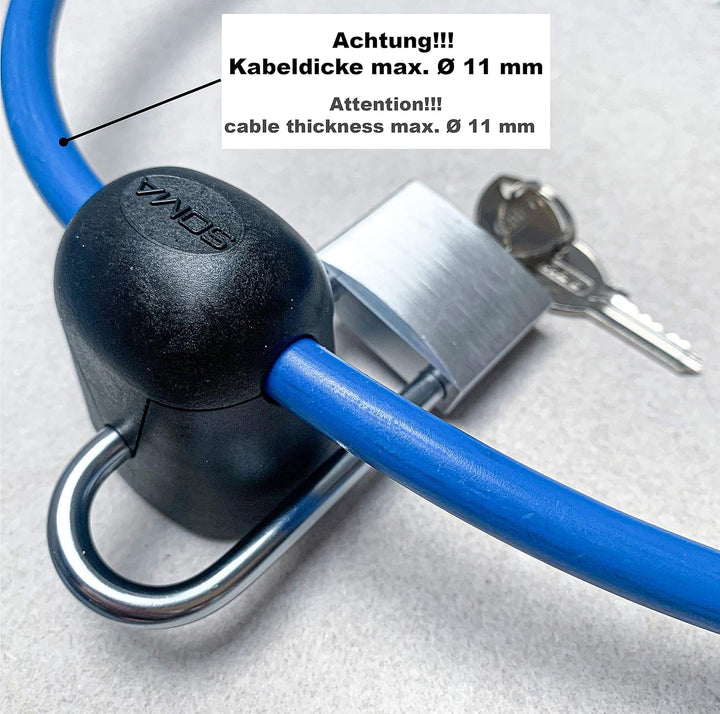 Diebstahlschutz für Ladekabel - Schutz vor unbefugter Nutzung! Schwarz