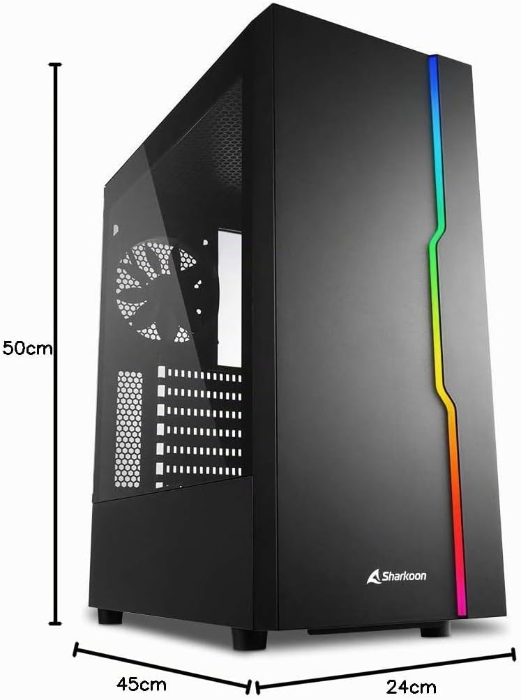 Sharkoon RGB Slider, PC Gehäuse schwarz, schwarz