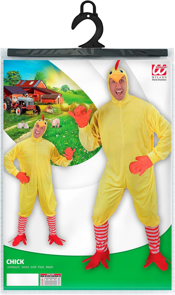 "CHICKEN" (jumpsuit, socks with feet, mask) - (M), M