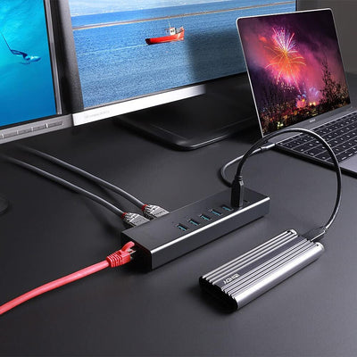 LINDY 43373 DST-Mini Duo, USB C Laptop Mini Dockingstation 2X 4K HDMI