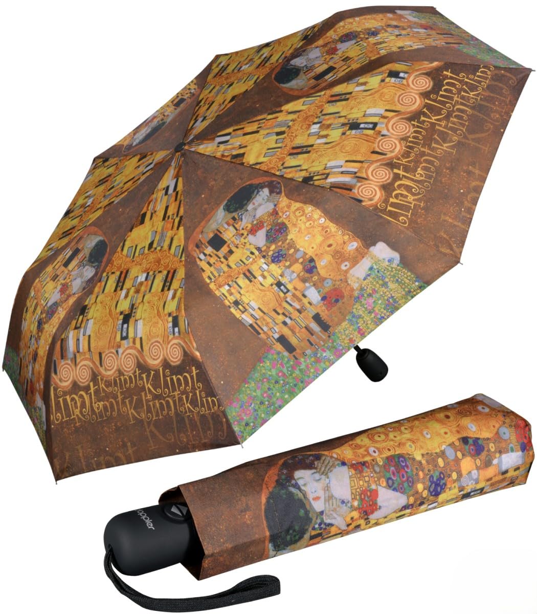 Doppler Damen Taschenschirm mit Auf-Zu-Automatik Magic Mini Der Kuss 99 cm Der Kuss, 99 cm Der Kuss