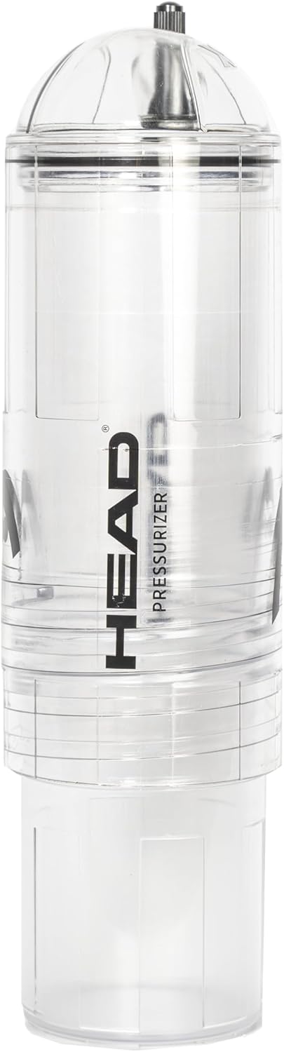 HEAD Unisex-Adult Pump Ball Pressurizer 4 Ball Clear, 4 Ball Clear