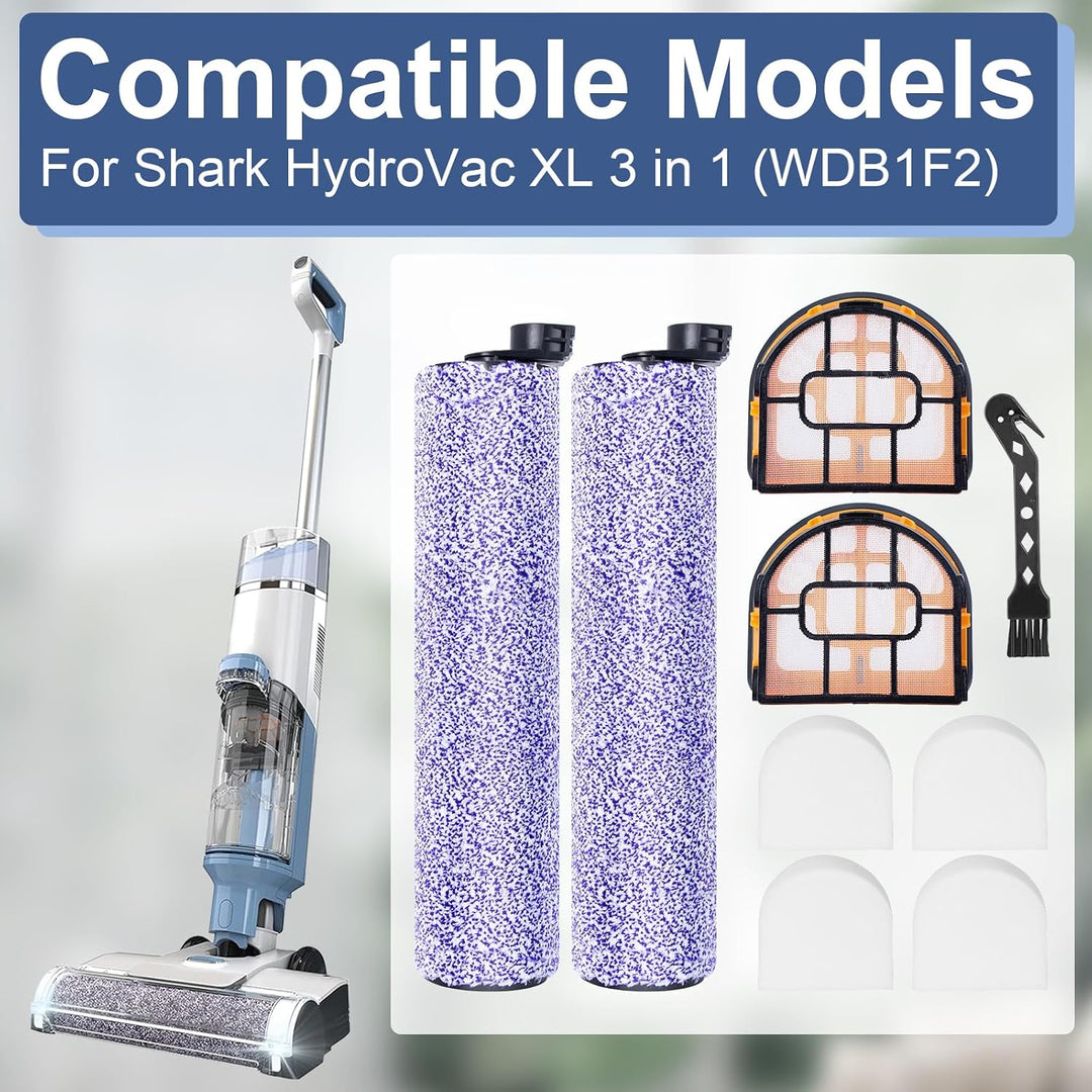 Zubehörset für Shark WDB1F2 für HydroVac XL 3-in-1 Staubsauger Ersatzteile, 2 Bürstenrolle, 4 Schaum