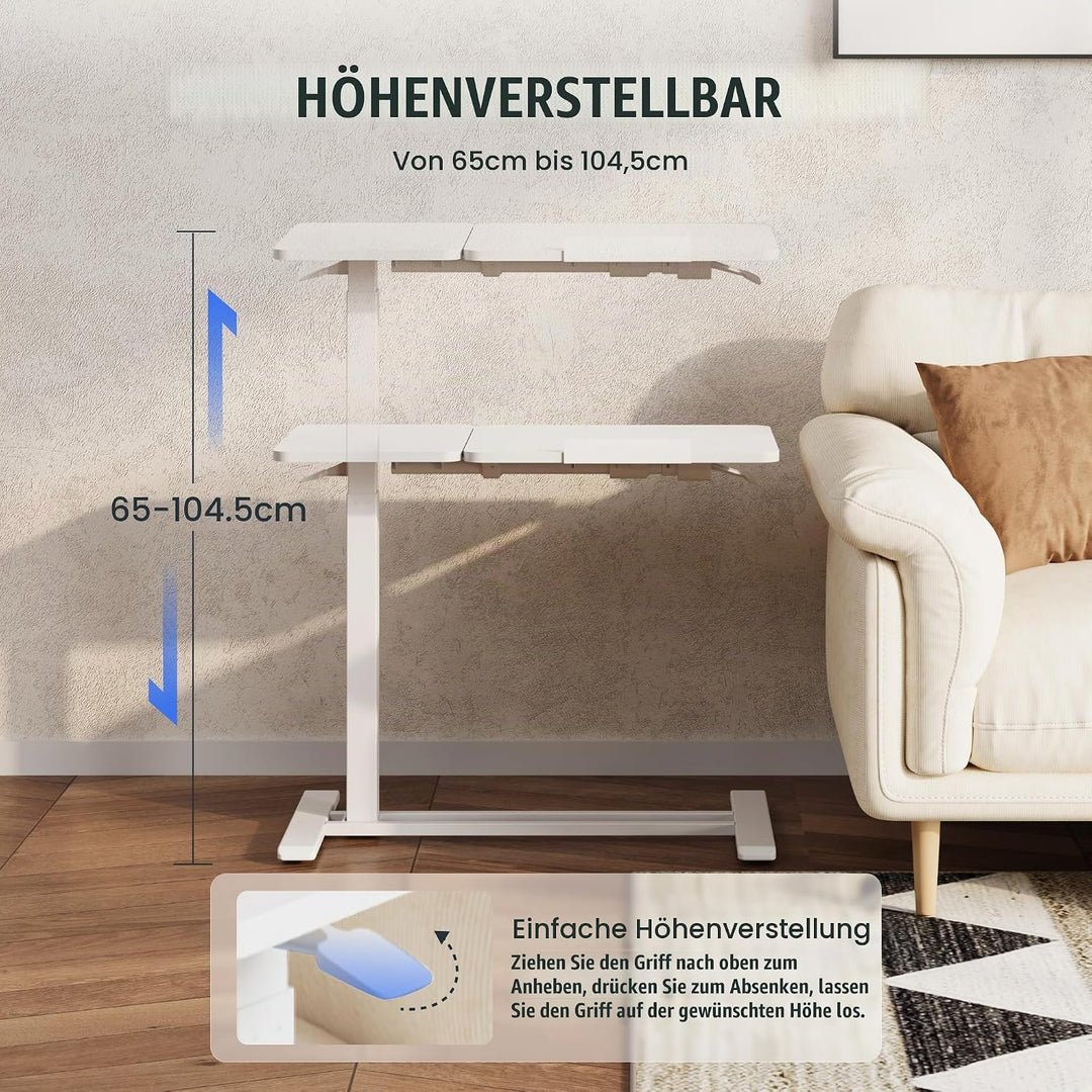 FLEXISPOT Beistelltisch - Flexibler Laptoptisch und Betttisch mit neigbarer Tischplatte, höhenverste
