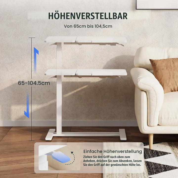 FLEXISPOT Beistelltisch - Flexibler Laptoptisch und Betttisch mit neigbarer Tischplatte, höhenverste