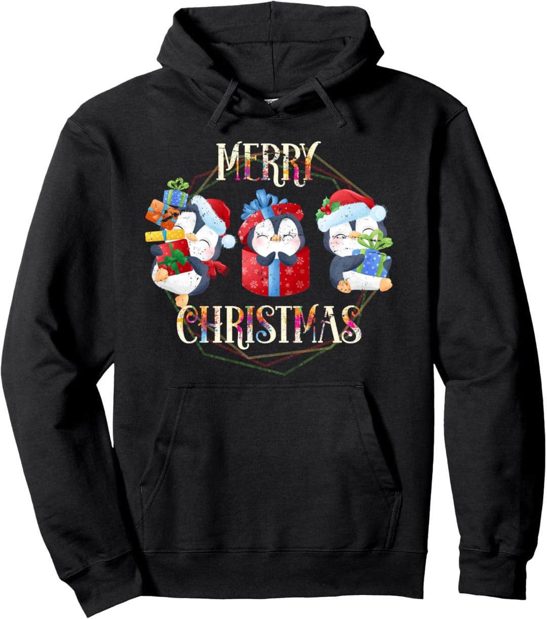 Pinguin Familie Kinder Weihnachten Geschenk Pinguin Pullover Hoodie