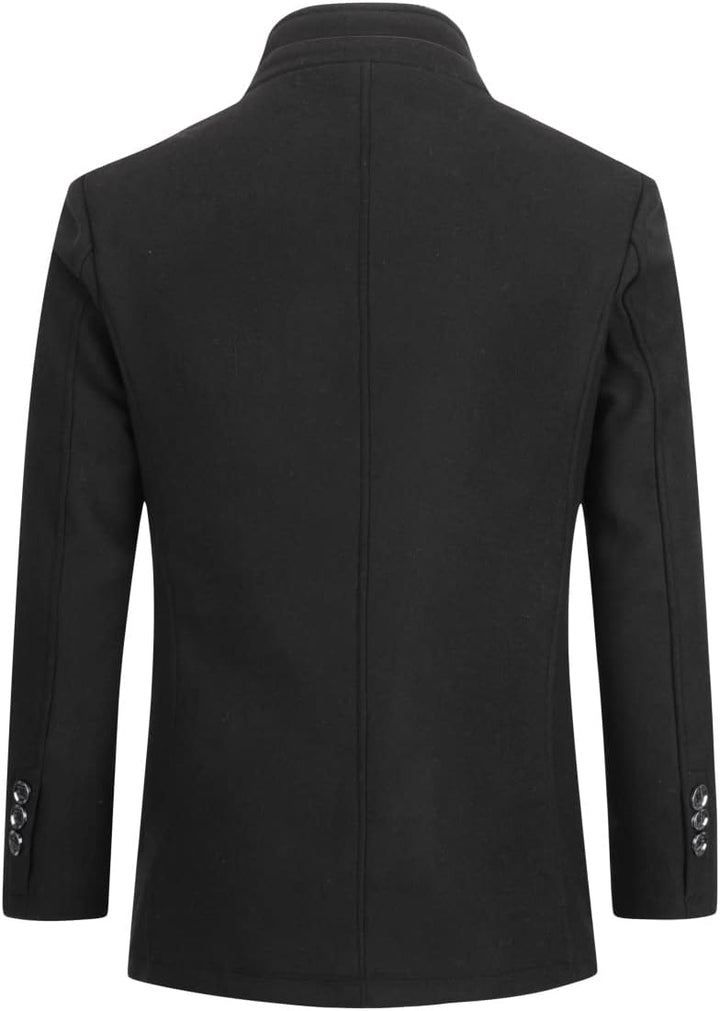 YOUTHUP Herren Mantel mit Winterweste Kurzer Wolle Wintermantel Winter Outdoor Dicker Wollmantel M S