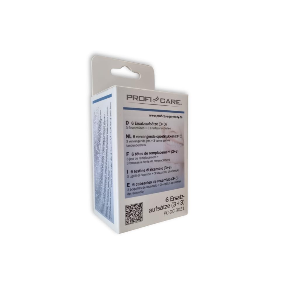 ProfiCare ZS zu PC-DC 3031 je 3 Ersatzbürsten & -düsen weiss