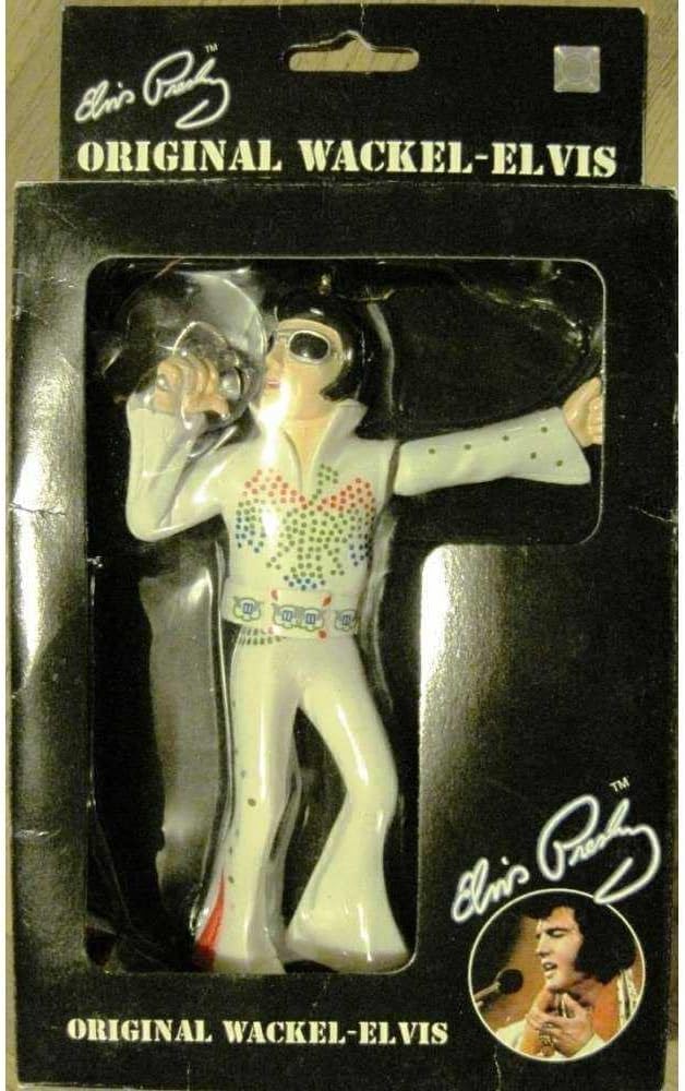 Tanzende Elvis-Figur für den Rückspiegel (weiss), für Sammler
