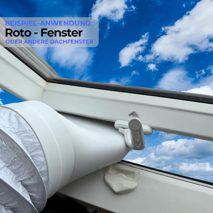 TOOWORK Dachfenster Adapter Ø 150mm – Fensteradapter/Fensterdurchführung für Abluftschlauch mobiler