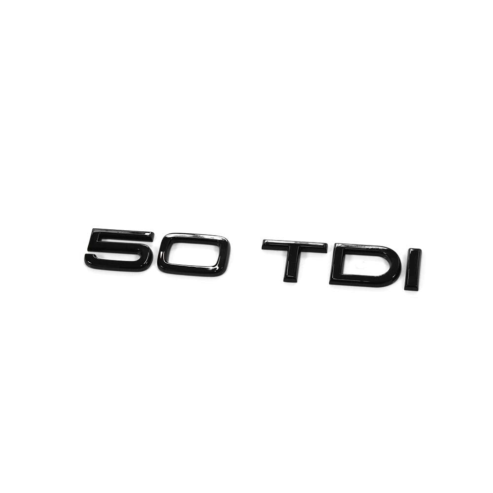 Schriftzug 50 TDI schwarz Tuning Exclusive Black Edition Emblem Aufkleber Logo