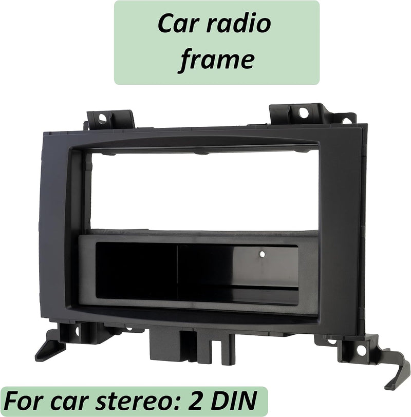 AERZETIX - C19832 - Rahmen/frontplatte/Adapter 2 DIN für autoradio - Form/Abdeckung aus Kunststoff -