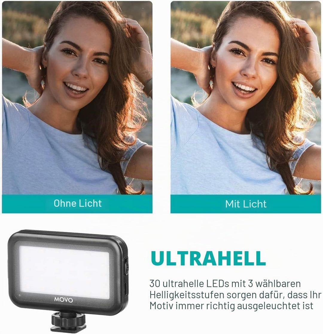 Movo iVlogger iPhone,Android Kompatibles Vlogging Kit mit Stativ in voller Grösse – Handy-Video-Kit