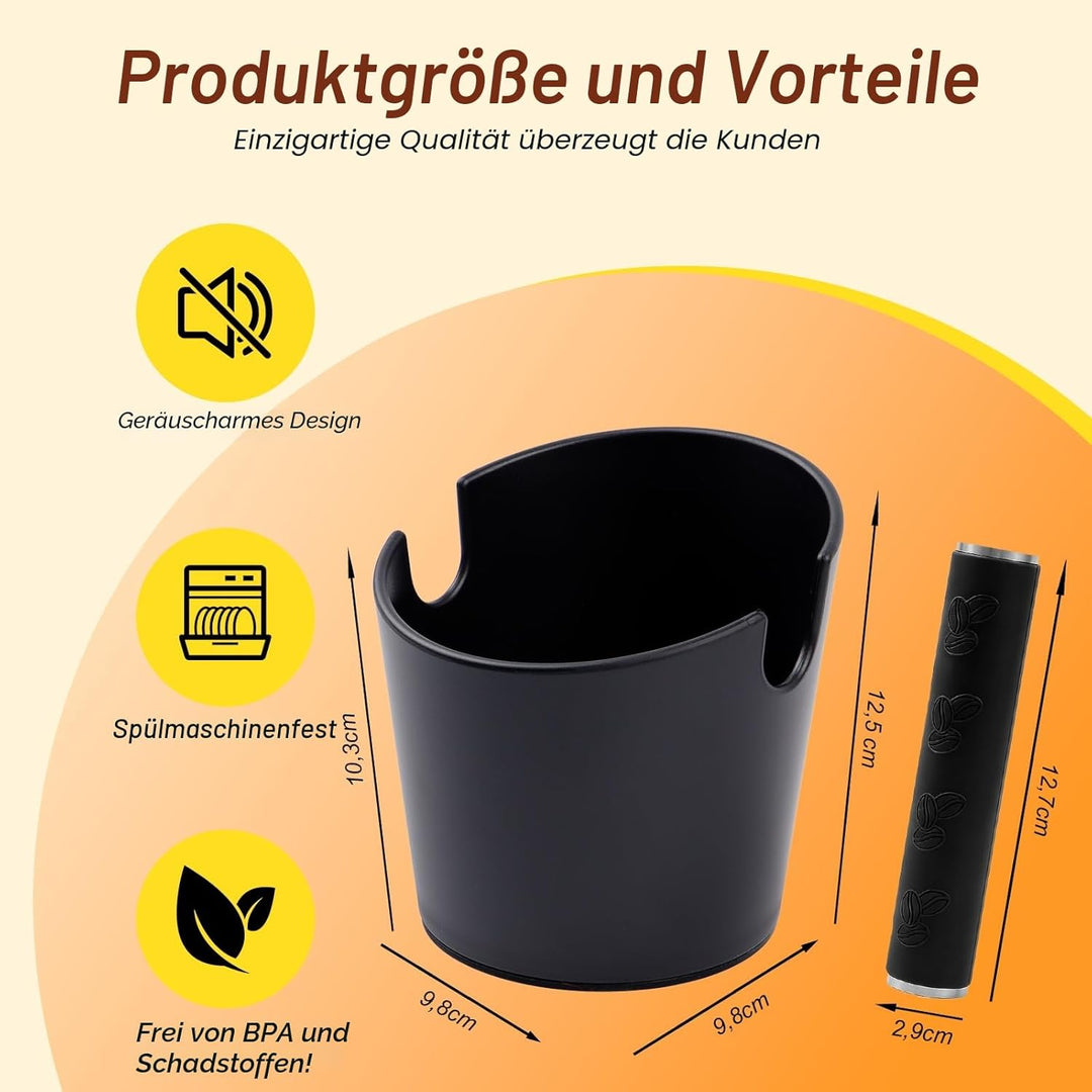 Abklopfbehälter für Siebträger Espresso-Abschlagbox Knock Box Kaffeesatz Abschlagbehälter mit Heraus