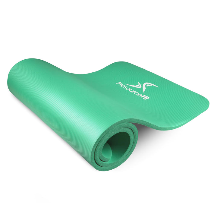 ProsourceFit Extra Thick Yoga and Pilates Mat 1/2" Green, 1/2" Green