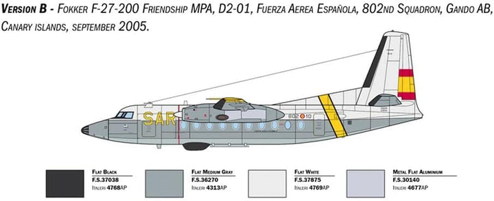 Italeri 1455 1:72 Fokker F-27 Maritime Patrol - Modellbau, Bausatz, Standmodellbau, Basteln, Hobby,
