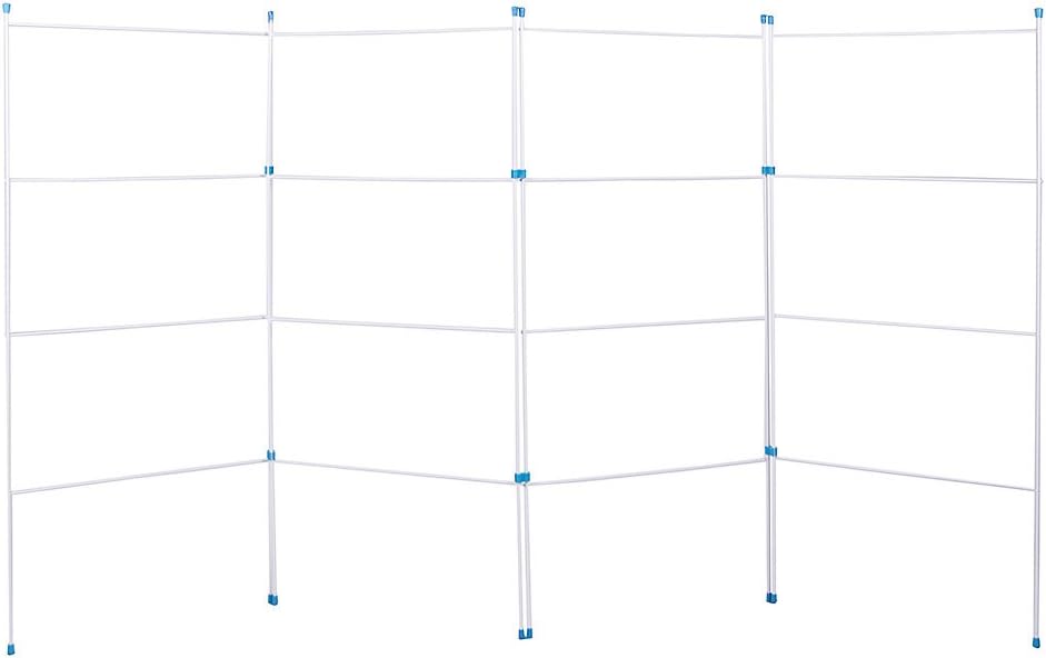 Home Vida 4 Fold Airer, White by Home Vida H 110 x W 207 x D 3 cm, H 110 x W 207 x D 3 cm