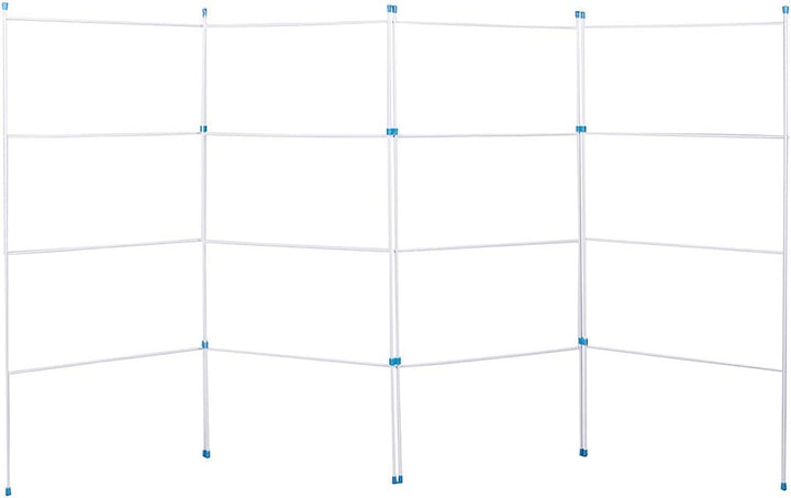 Home Vida 4 Fold Airer, White by Home Vida H 110 x W 207 x D 3 cm, H 110 x W 207 x D 3 cm