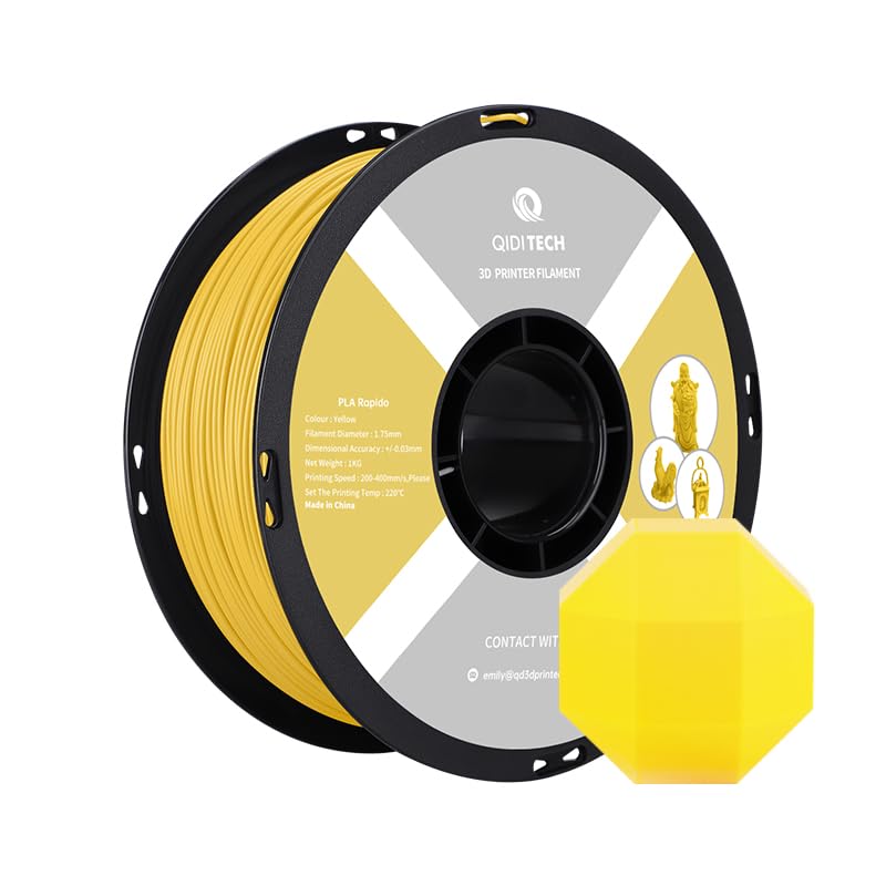 QIDI TECH PLA Rapido Filament 1.75mm, 3D Drucker Filament PLA, geeignet für Hochgeschwindigkeitsdruc