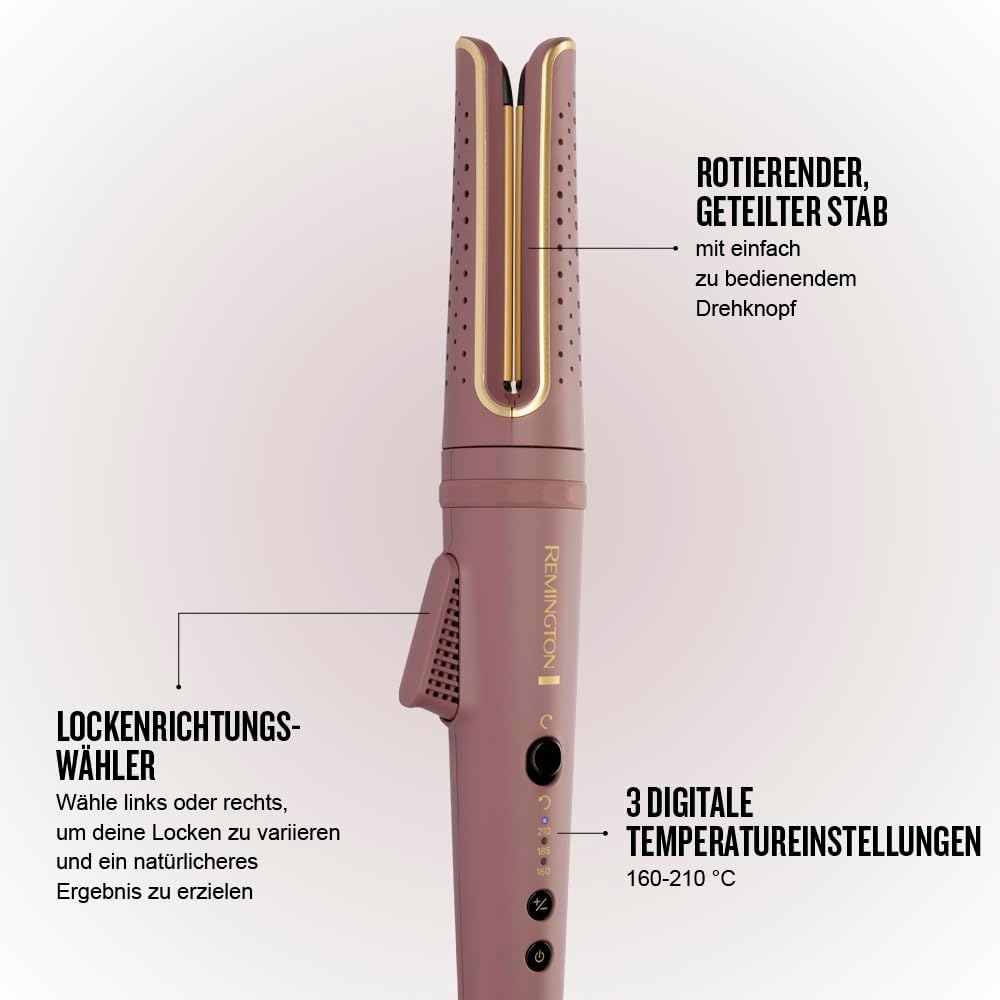 Remington AIRvive™ Lockenstab [rotierend] Ionic Air-Technologie für langanhaltende Locken (Ultra-Ker