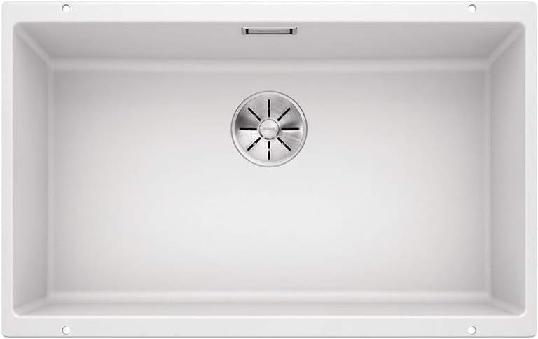 BLANCO SUBLINE 700-U | SILGRANIT weiss | Einbauart: Unterbau | ohne Ablauffernbedienung | 80er Unter