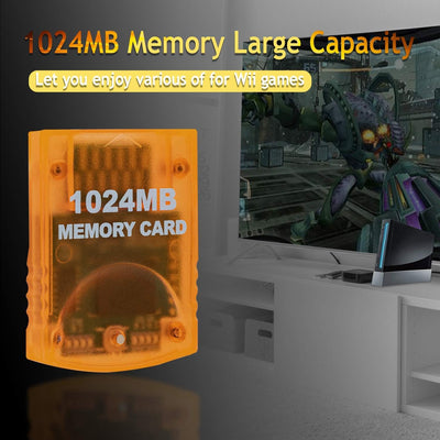 Mcbazel 1024MB Gaming-Speicherkarte für Wii/Gamecube GC-Konsole, 1024MB